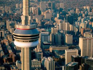 Obrazek: Aerial View of the CN Tower, Toronto, Canada