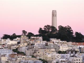 Obrazek: Coit Tower and Telegraph Hill at Twilight, San Francisco, California