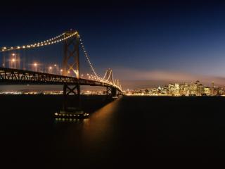 Obrazek: Evening Crossing, Bay Bridge, San Francisco, California