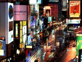 Obrazek: Evening Lights, Times Square, New York City