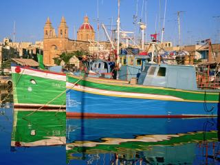 Obrazek: Fishing Boats, Marsaxlokk, Malta