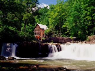 Obrazek: Glade Creek Grist Mill, Babcock State Park, Clifftop, West Virginia