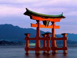 Obrazek: Grand Gate, Itsukushima Shrine, Miyajima, Japan