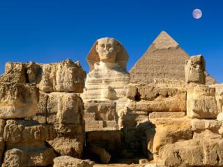 Obrazek: Great Sphinx, Chephren Pyramid, Giza, Egypt