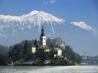 Obrazek: Lake Bled, Karavanke Alps, Slovenia