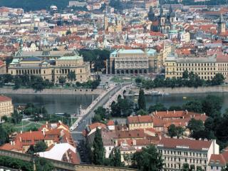 Obrazek: Manesu Bridge Over the Vltava River, Prague, Czech Republic
