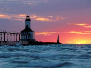 Obrazek: Michigan City East Pier Lighthouse, Michigan City, Indiana