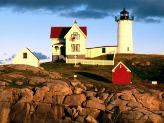 Obrazek: Nubble Lighthouse, Cape Neddick, York, Maine
