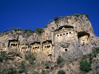 Obrazek: Rock Tombs, Dalyan, Turkey
