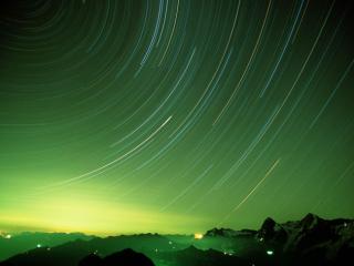 Obrazek: Star Trails, Berner Oberland, Switzerland