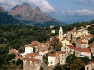 Obrazek: View of Evisa, Corsica Island, France