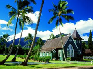 Obrazek: Waioli Huiia Church, Hanalei, Kauai, Hawaii