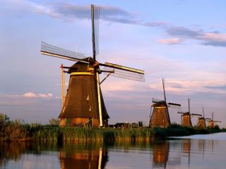 Obrazek: Windmills, Kinderdijk, Netherlands