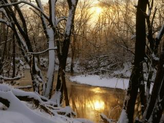 Obrazek: Rzeka zima w Tennessee