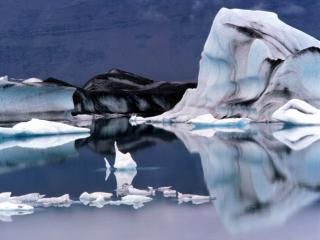 Obrazek: Biało-czarny lodowiec