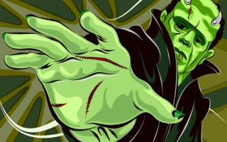 Obrazek: Frankenstein wyciągający rękę