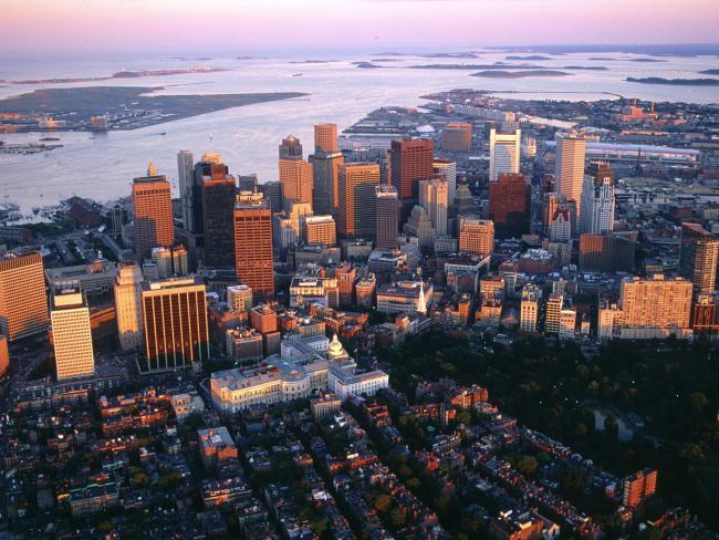 Aerial View of Downtown Boston, Massachusetts