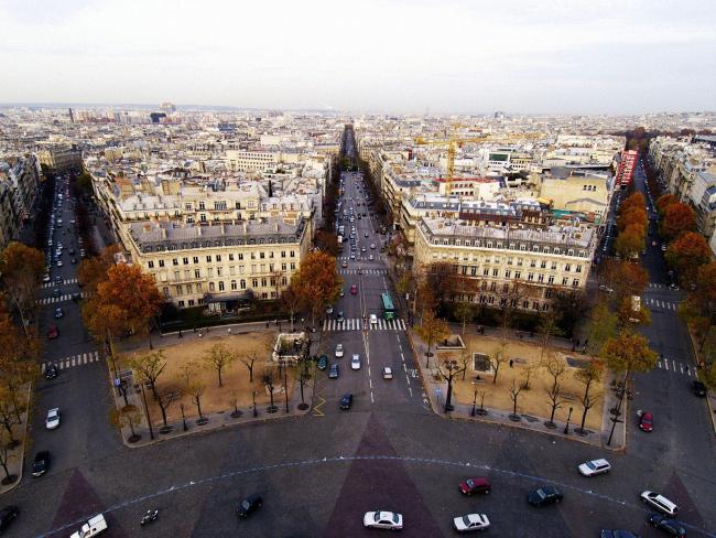 Aerial View of Place de l´Etoile, Paris, France