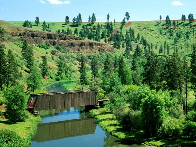 Covered Bridge, Palouse Farm Country, Eastern Washington