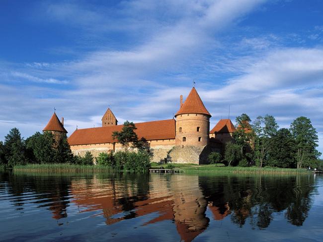 Trakai Castle on Lake Galve, Lithuania