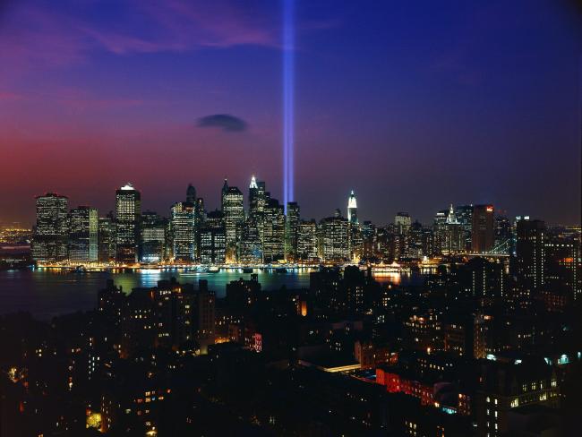 Tribute in Light, September 11th Memorial Display, New York City