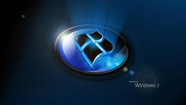 Windows 7 - niebieskie znaki