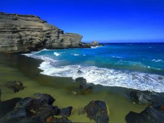 Obrazek: Green Beach, Big Island, Hawaii