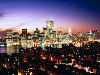 Obrazek: Lower Manhattan as seen over Brooklyn Heights, New York