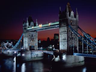 Obrazek: Tower Bridge at Night, London, England