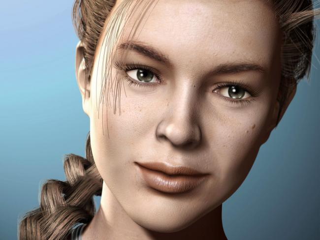 Kobieca twarz 3D fantasy