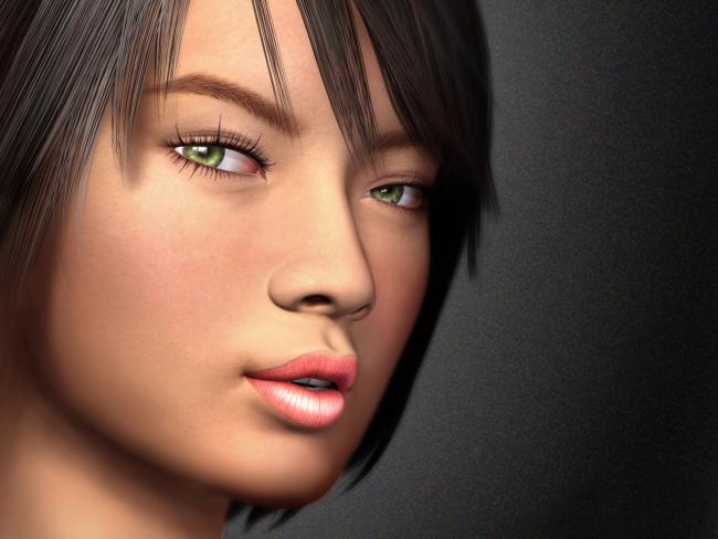 Kobieca twarz 3D fantasy